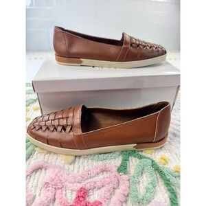 Bandolino Sport Women's Brown Woven Leather Loafer Flats Slip On‎ Shoes 8.5 AA